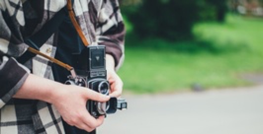 Person holding camera